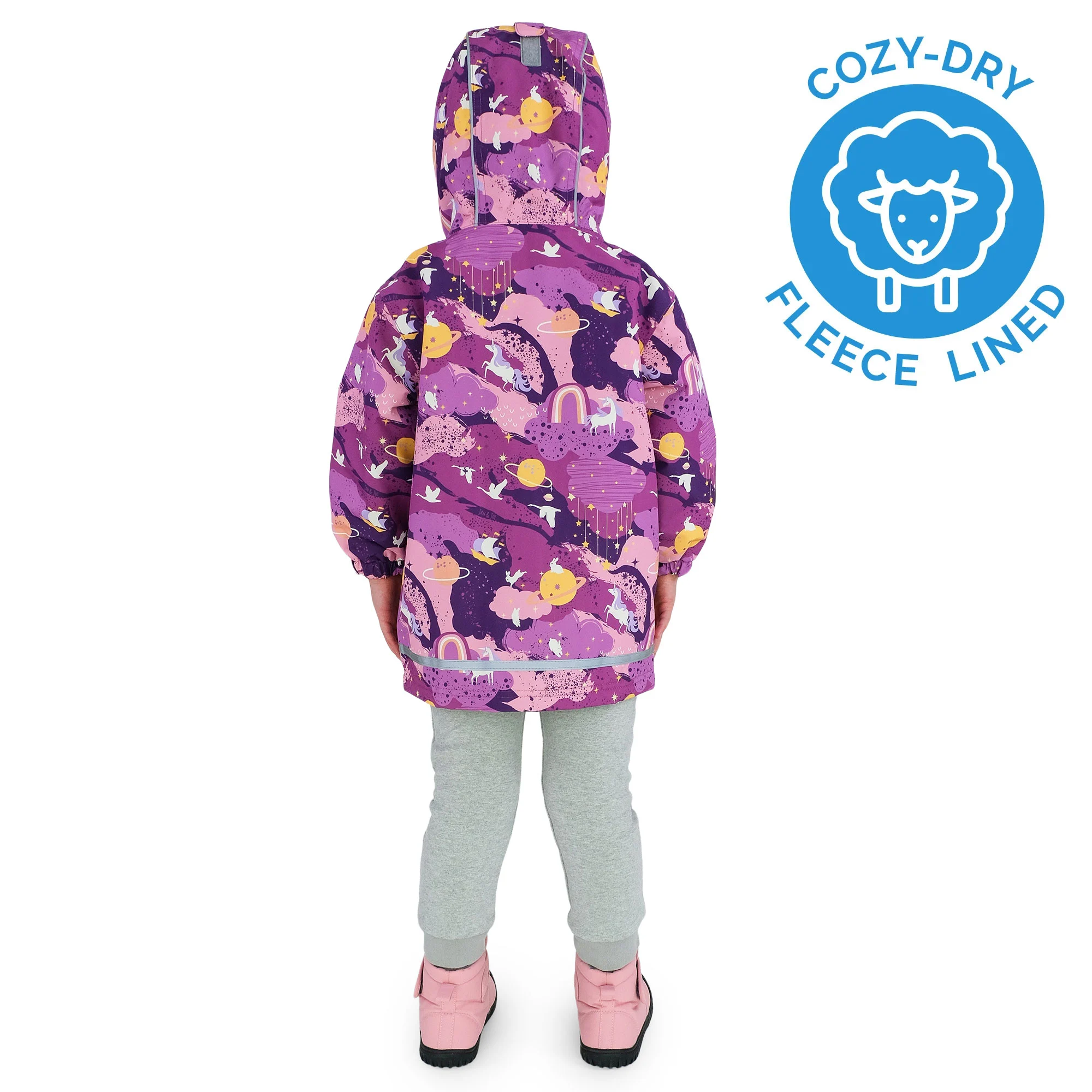 Jan & Jul Jan & Jul Fleece Lined Rain Jacket Purple Dream