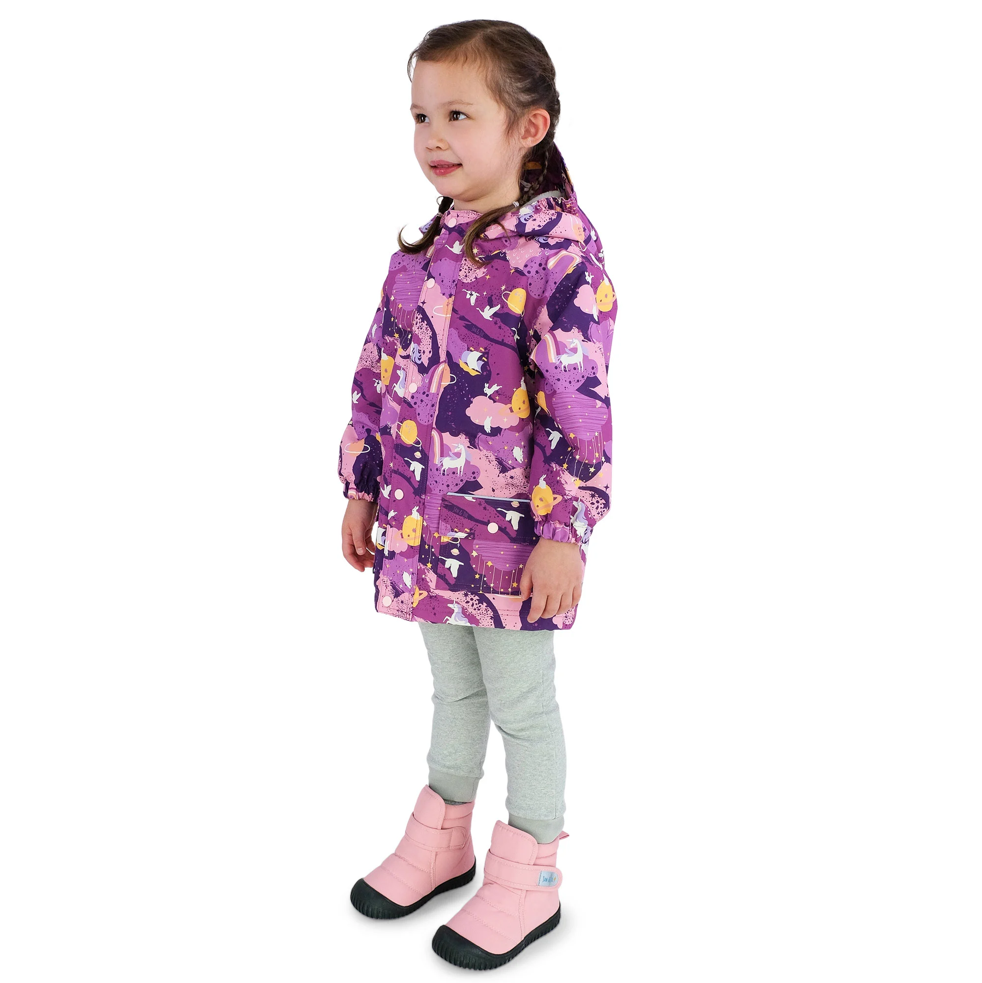 Jan & Jul Jan & Jul Fleece Lined Rain Jacket Purple Dream