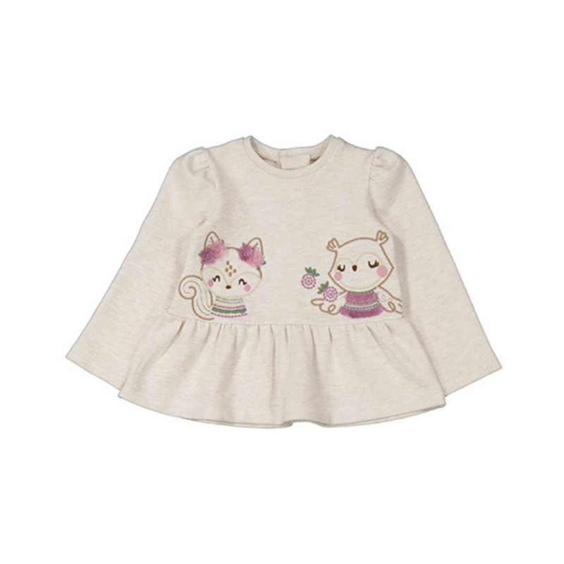 Mayoral Mayoral L/S Top Ruffles Orchid