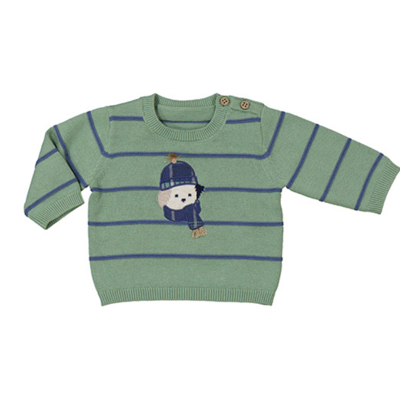 Mayoral Mayoral Sweater Dog/Stripes Green
