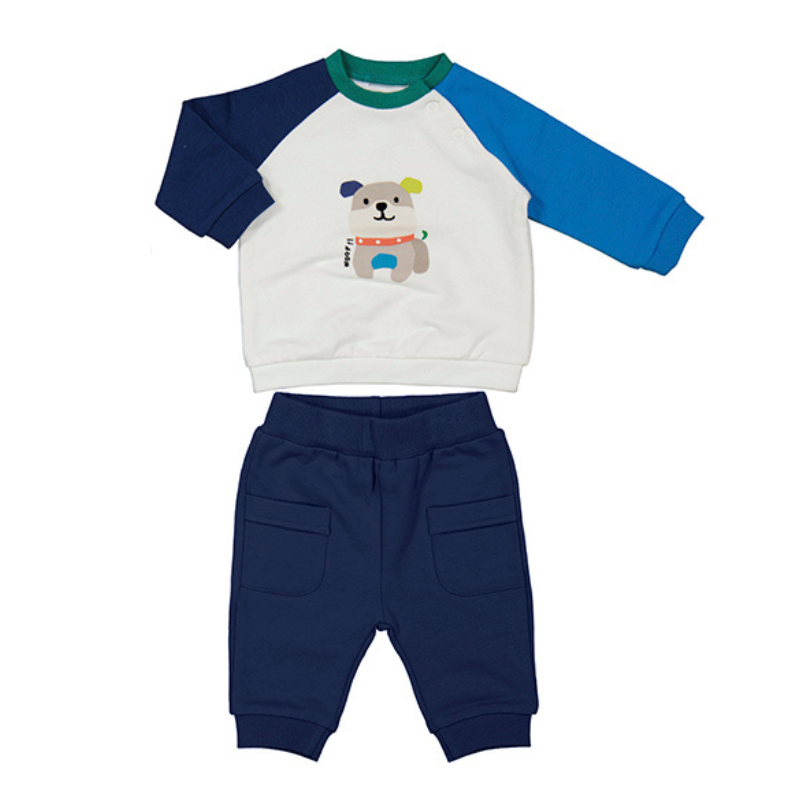 Mayoral Mayoral 2pc White Top & Pants Calendula