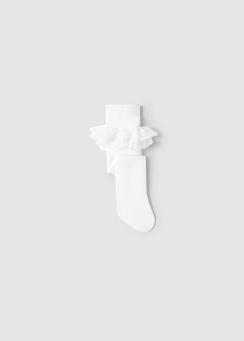 Mayoral Mayoral Ruffle Tights White