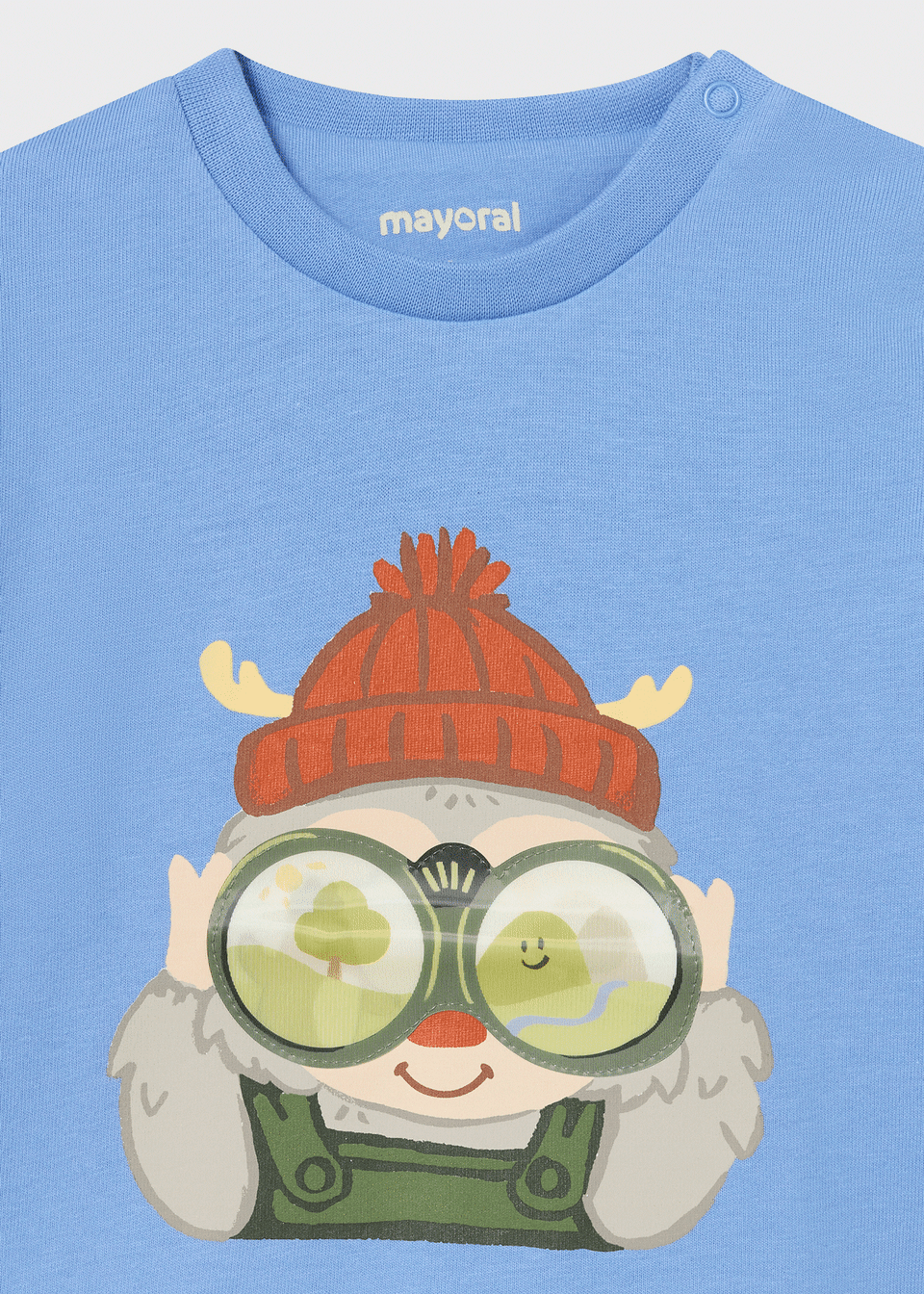 Mayoral Mayoral L/S Top Animal Sky Blue