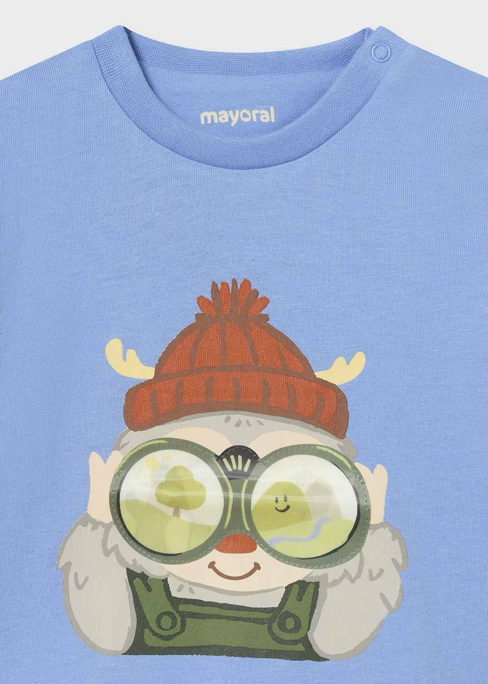 Mayoral Mayoral L/S Top Animal Sky Blue