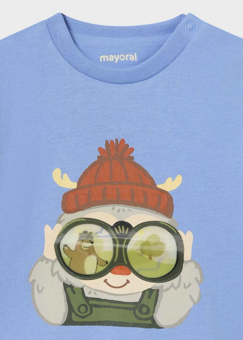 Mayoral Mayoral L/S Top Animal Sky Blue