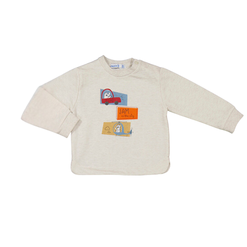 Mayoral Mayoral L/S Top Vehicles White/Orange