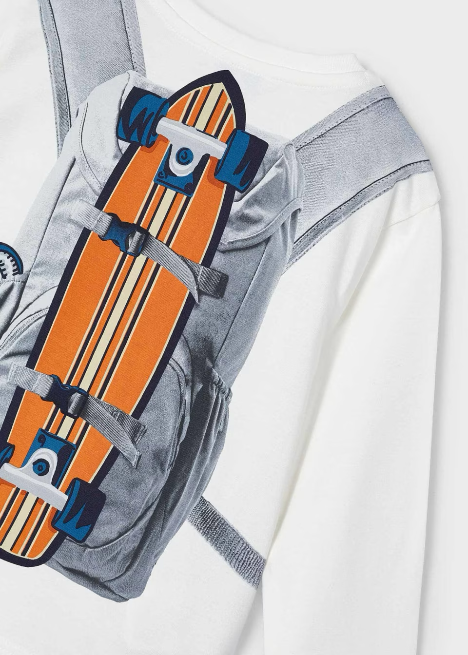 Mayoral Mayoral L/S Top Backpack Cream/Carrot