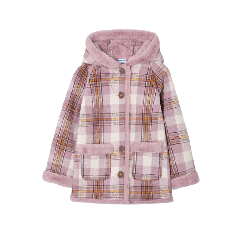 Mayoral Mayoral Coat Plaid/Rose