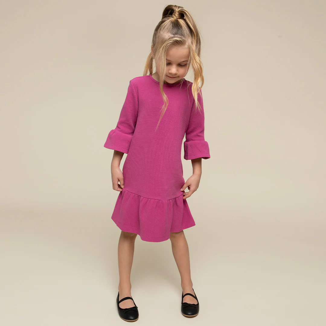 Miles Label Miles Ottoman Dress Dark Pink/Magenta