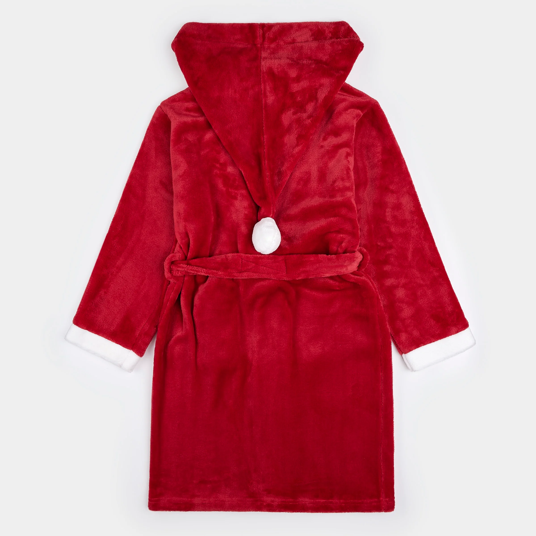 Petit Lem Petit Lem Scarlet Holiday Plush Hooded Robe Red