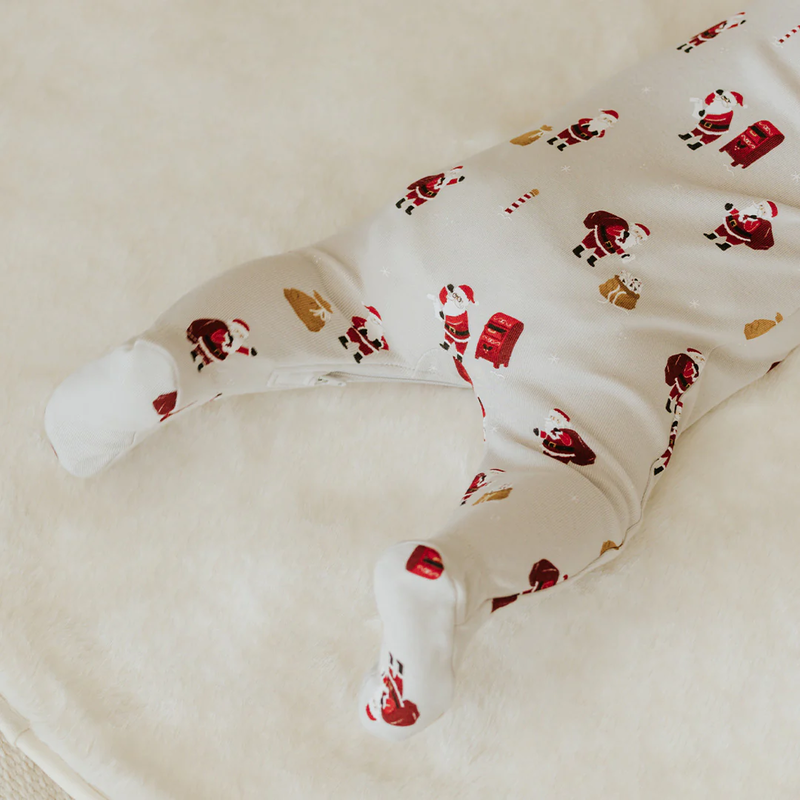 Petit Lem Sleeper Must be Santa Light Grey Kiddin Around Children s Store