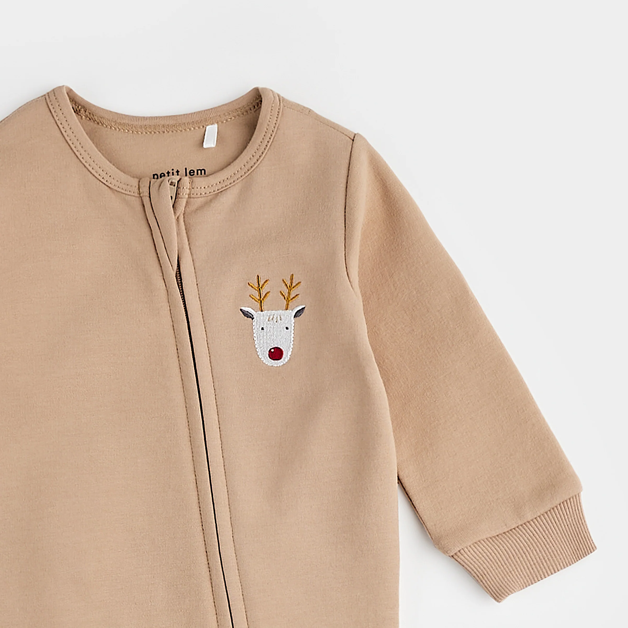 Petit Lem Petit Lem Playsuit Littlest Reindeer Sand