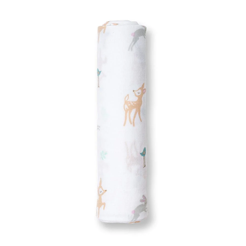 Lulujo Lulujo Muslin Swaddle Cttn/Little Fawn 47" x 47"