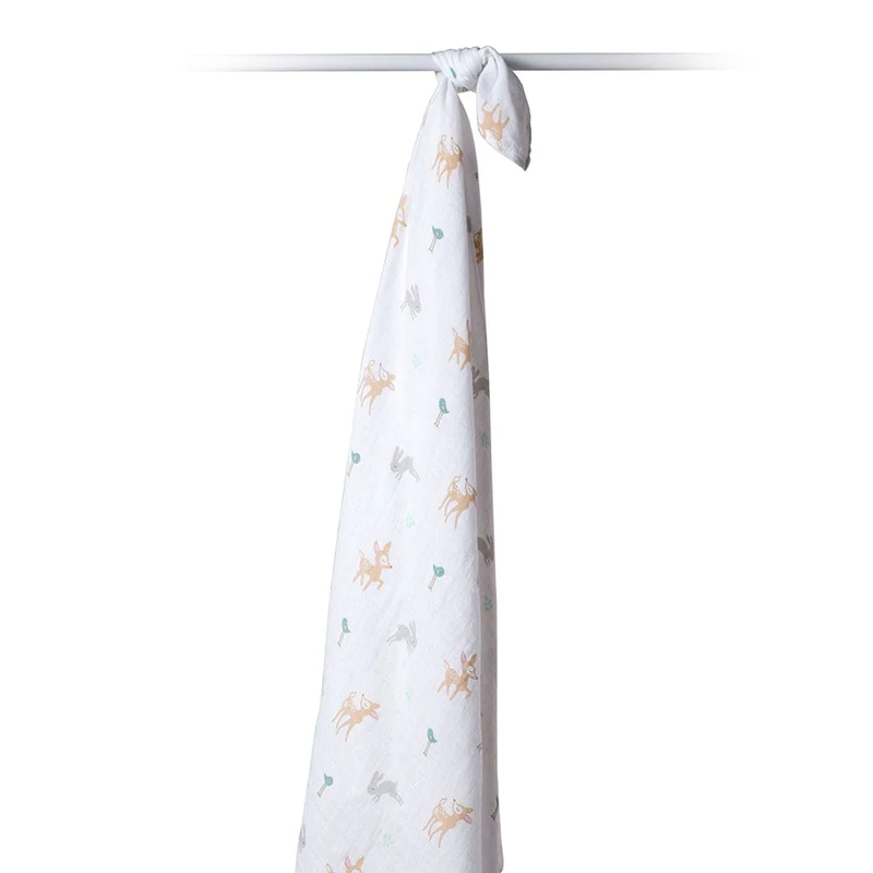 Lulujo Lulujo Muslin Swaddle Cttn/Little Fawn 47" x 47"