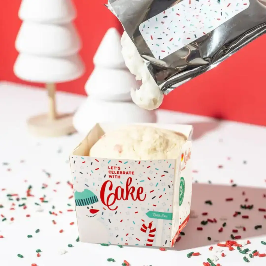 InstaCake Cards InstaCake Cards Holiday Candy Cane Cake Kit w/ Candy Cane Frosting