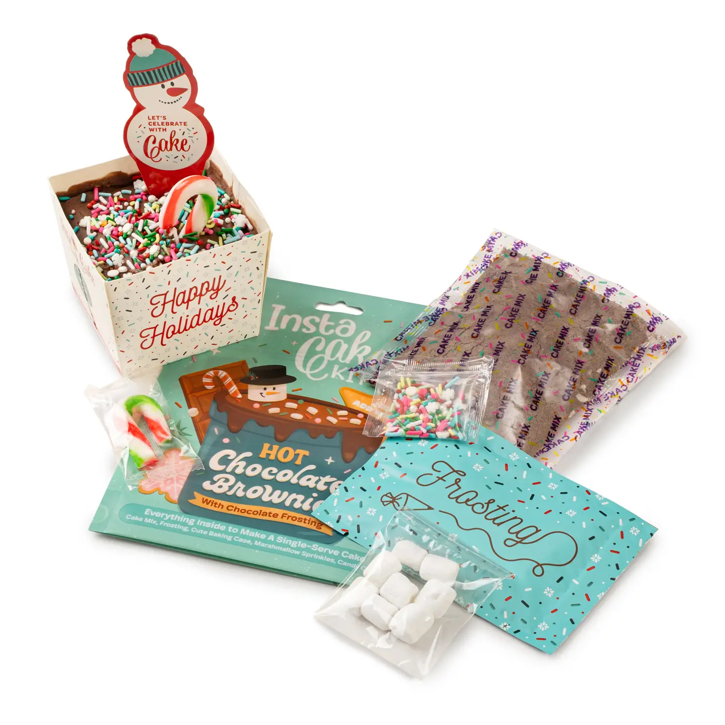 InstaCake Cards InstaCake Cards Hot Chocolate Brownie Cake Kit w/ Chocolate Frosting