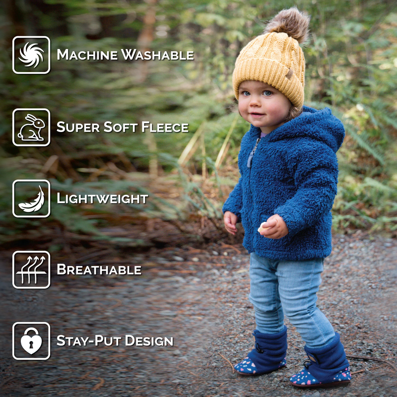Jan & Jul Jan & Jul Stay Put Cozy Booties Navy