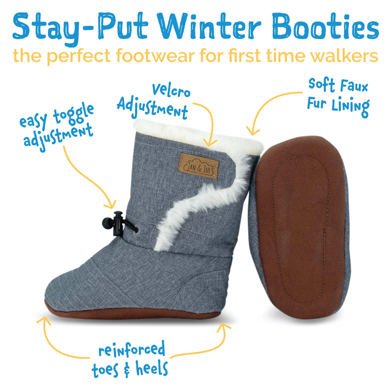 Jan & Jul Jan & Jul Stay Put Cozy Booties Prairie Flowers