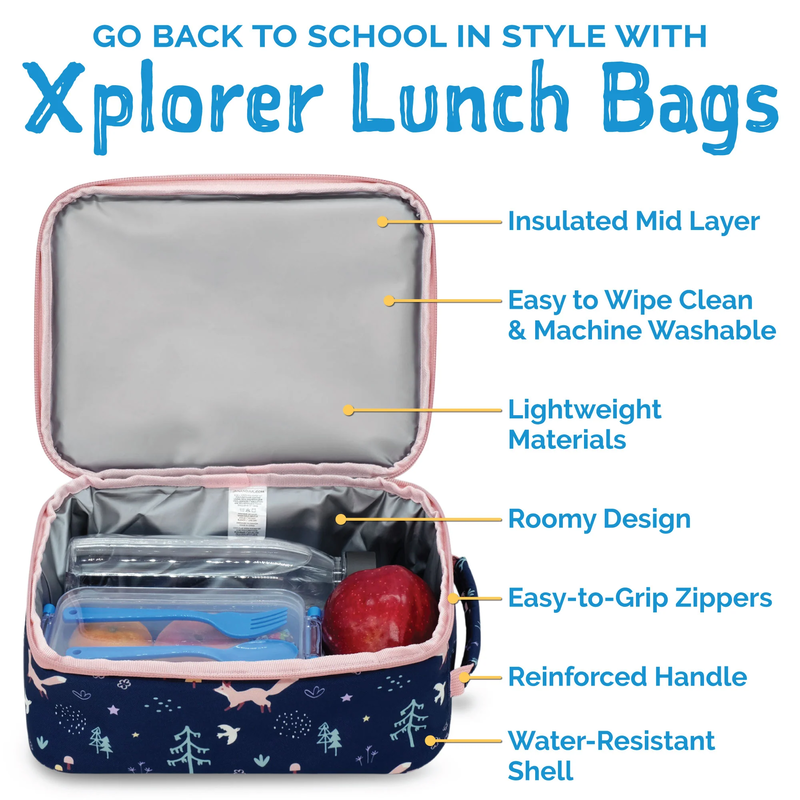 Jan & Jul Jan & Jul Lunch Bag Navy Forest