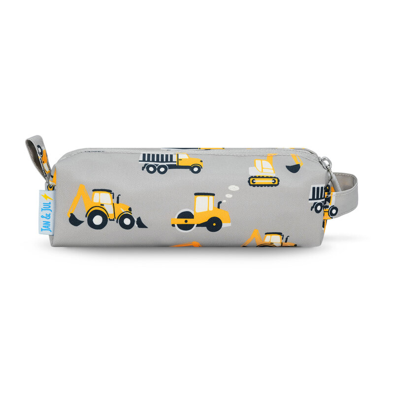 Jan & Jul Jan & Jul Pencil Case Grey Construction