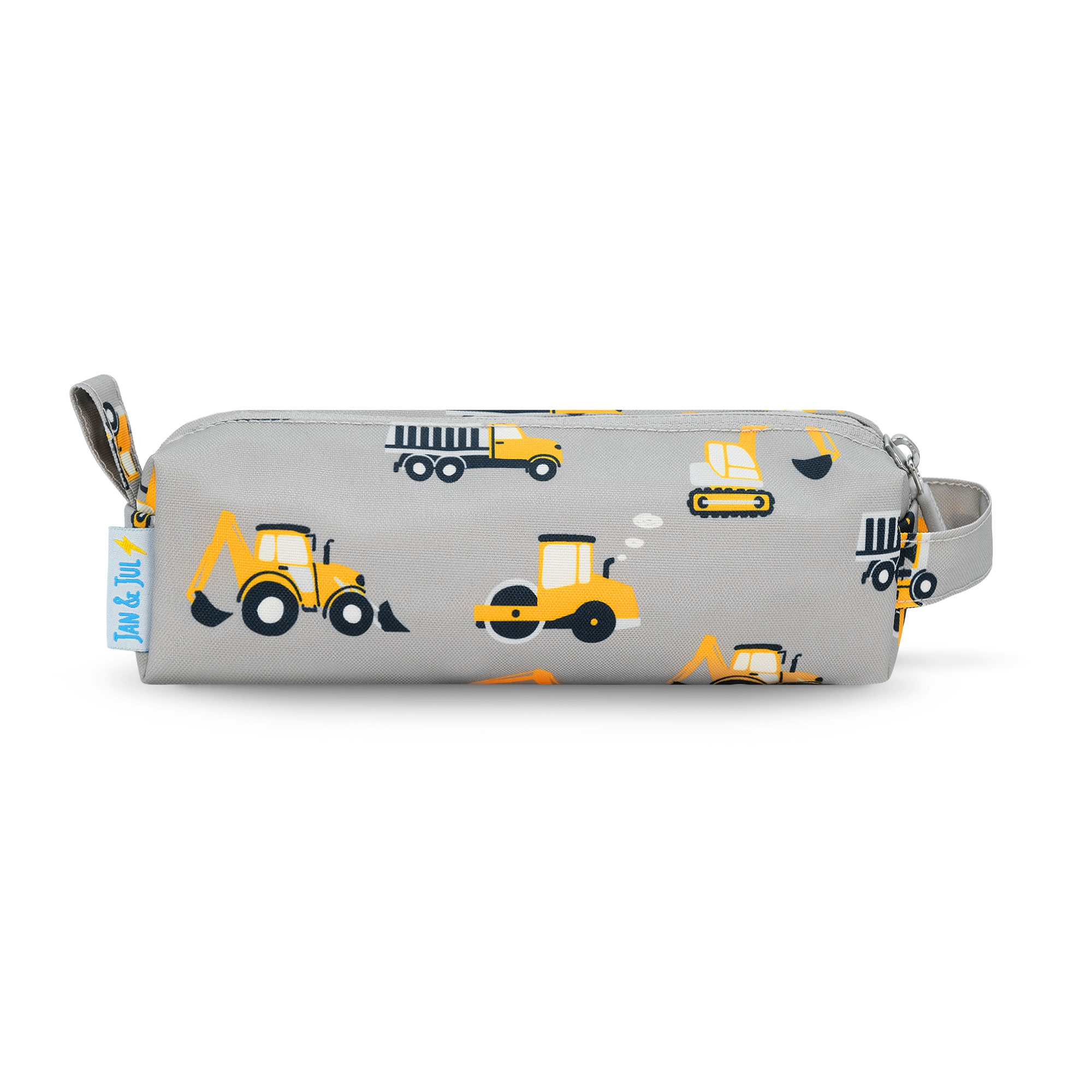 Jan & Jul Jan & Jul Pencil Case Grey Construction