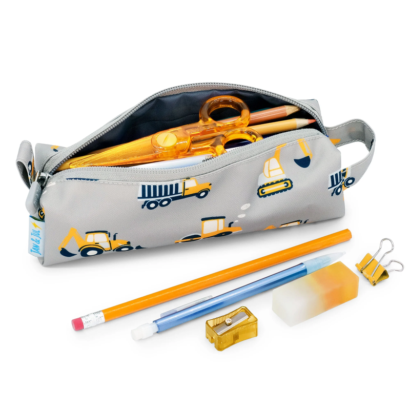 Jan & Jul Jan & Jul Pencil Case Grey Construction