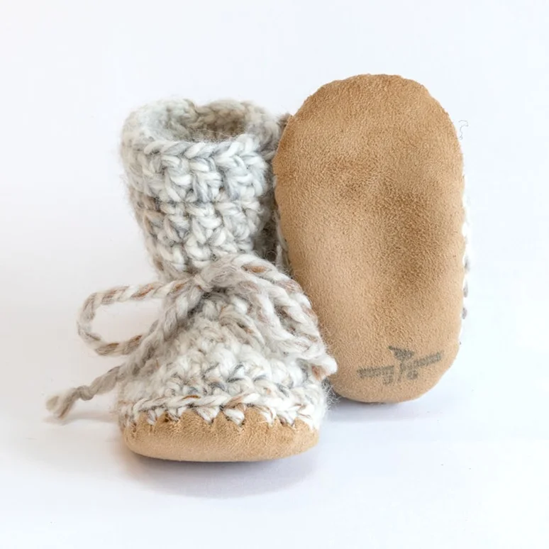 Huddy Buddies Huddy Buddies Handmade Soft Sole Wool Booties
