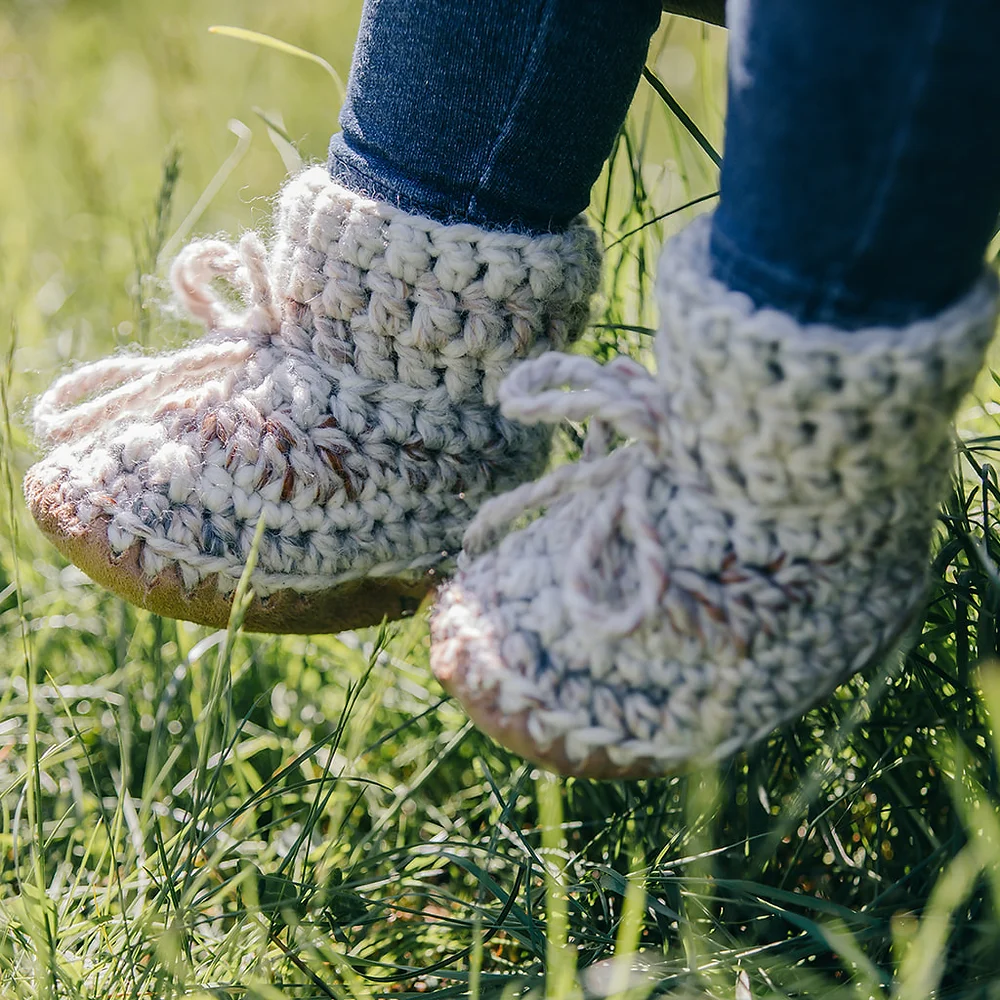 Huddy Buddies Huddy Buddies Handmade Soft Sole Wool Booties