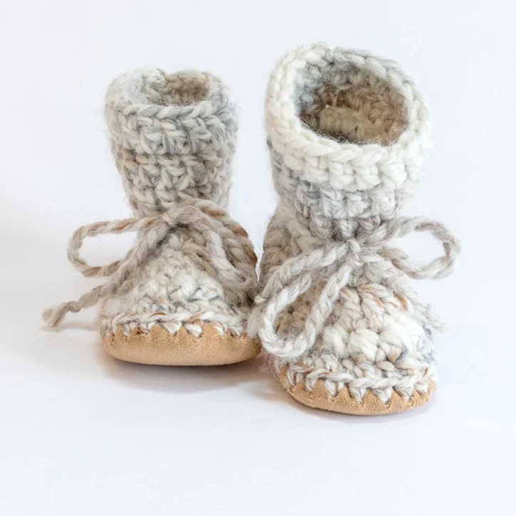 Huddy Buddies Huddy Buddies Handmade Soft Sole Wool Booties