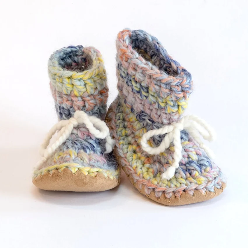 Huddy Buddies Huddy Buddies Handmade Soft Sole Wool Booties