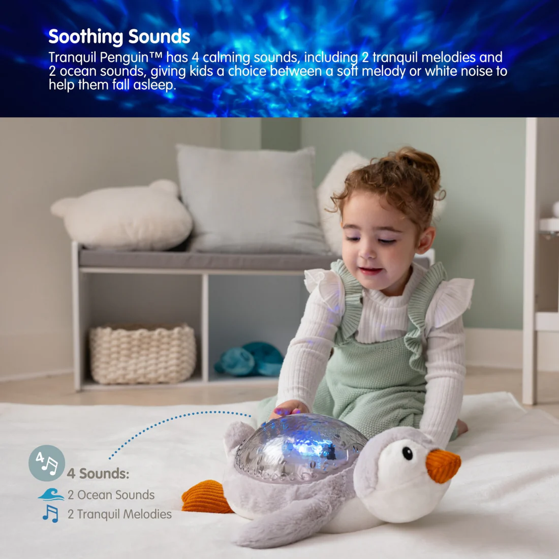 Cloud B Cloud B Soothing Sound Machine Tranquil Penguin Rechargeable