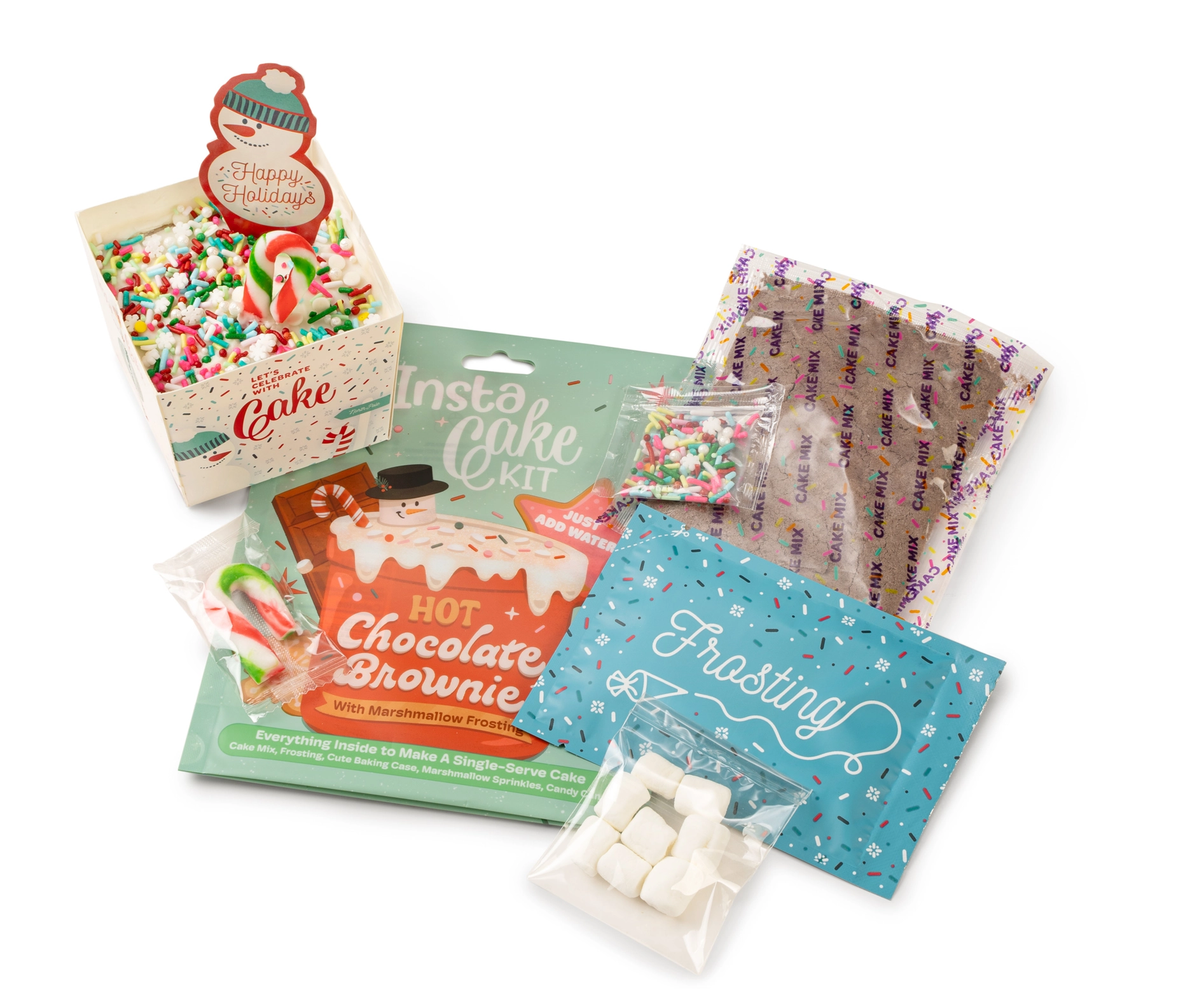 InstaCake Cards InstaCake Cards Hot Chocolate Brownie Cake Kit w/ Marshmallow Frosting