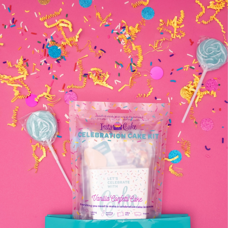 InstaCake Cards InstaCake Cards Unicorn Birthday Cake Vanilla w/ Unicorn Sprinkles