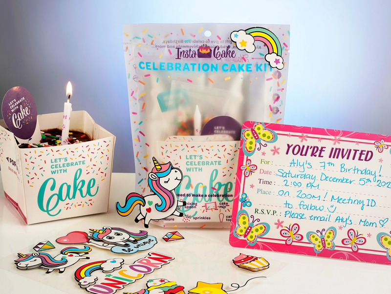 InstaCake Cards InstaCake Cards Unicorn Birthday Cake Vanilla w/ Unicorn Sprinkles