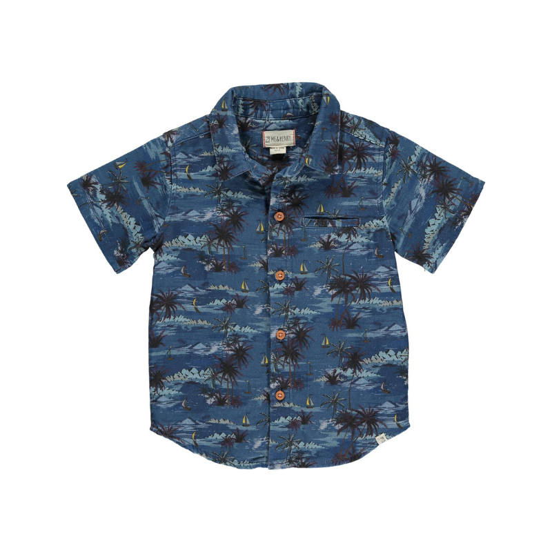 Me & Henry Me & Henry Maui Short Blue Hawaiian