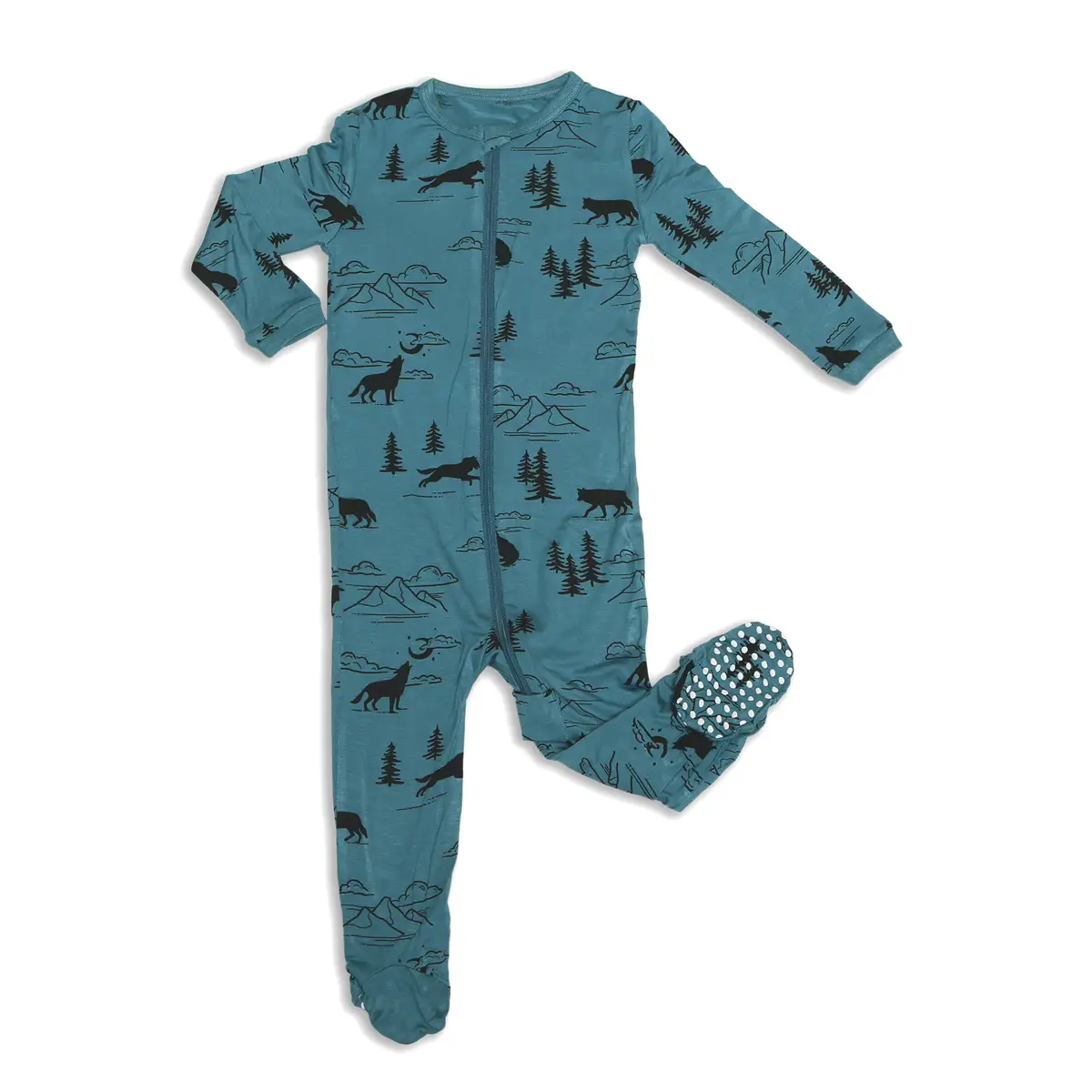 Silkberry Bamboo Printed Zip-up Footed Sleeper Call Of The Wild