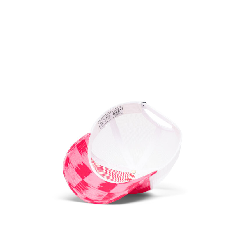 Herschel Whaler Cotton Mesh Kids Cap Check Yourself Raspberry
