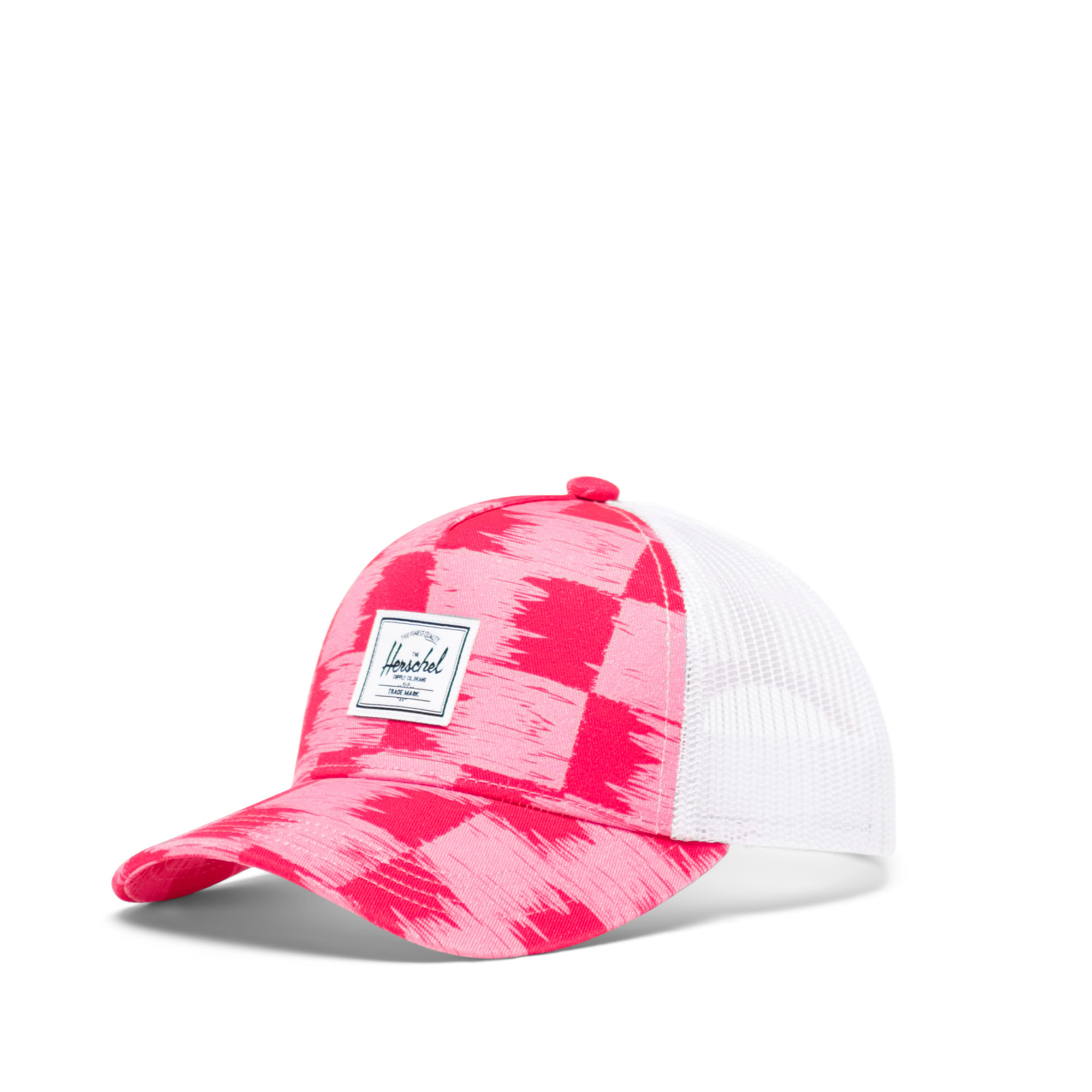 Herschel Whaler Cotton Mesh Kids Cap Check Yourself Raspberry