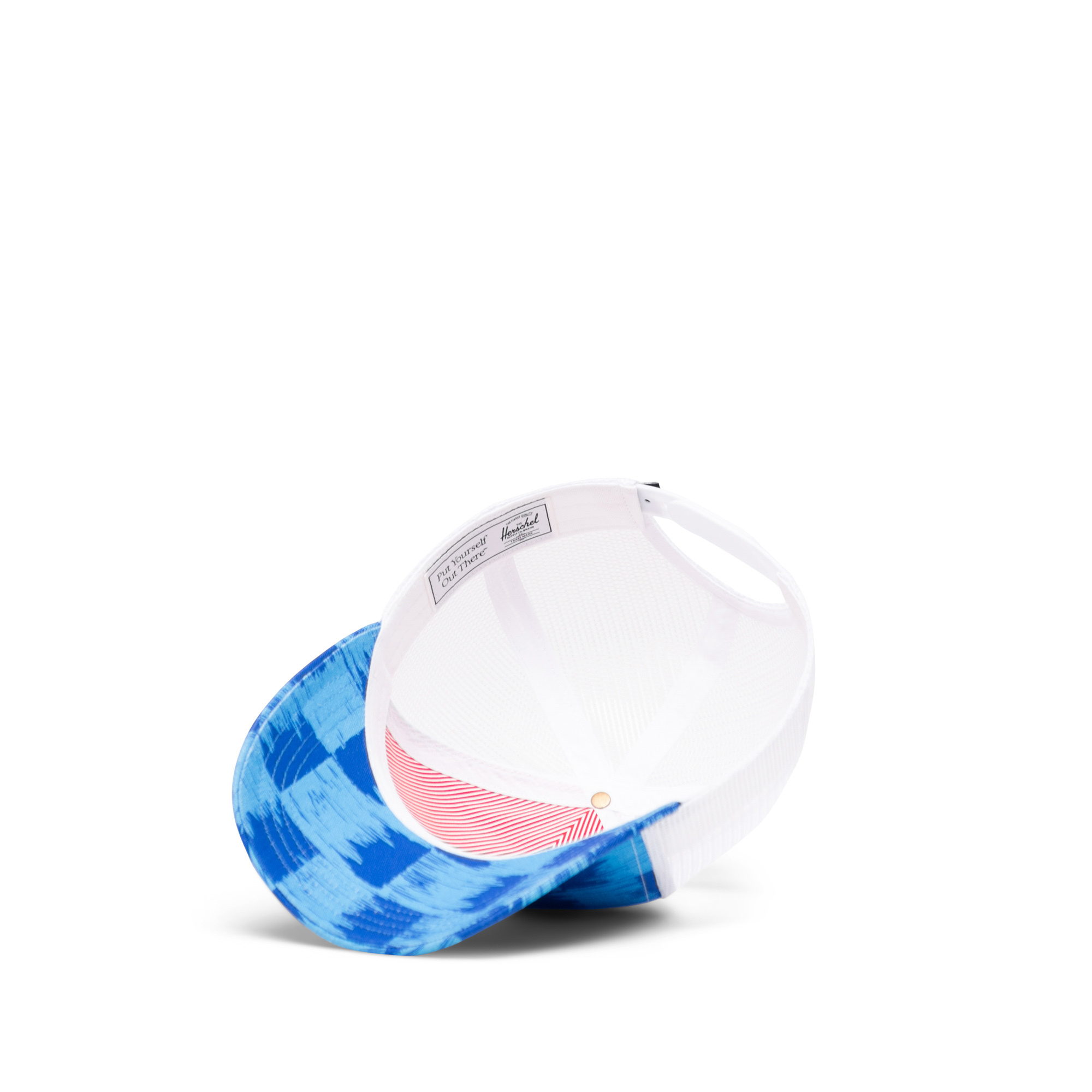 Herschel Whaler Cotton Mesh Kids Cap Check Yourself Dazzling Blue