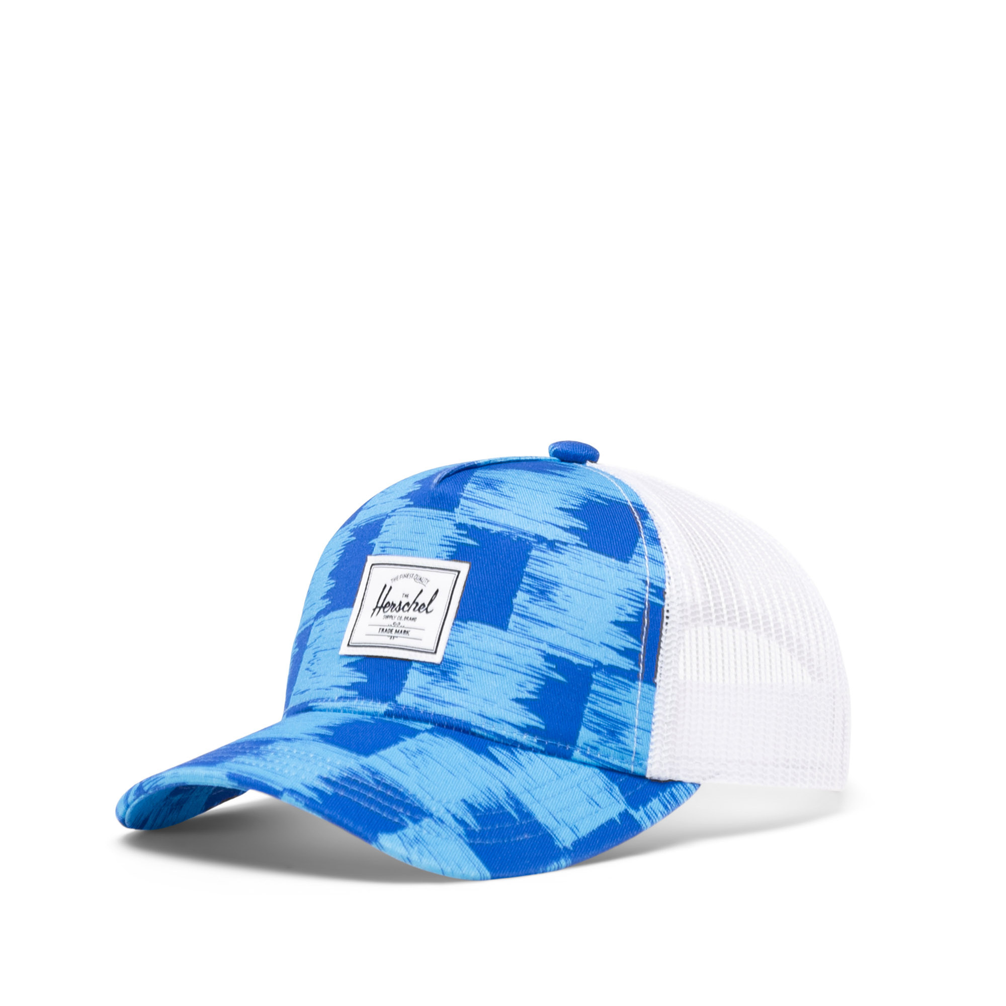 Herschel Whaler Cotton Mesh Kids Cap Check Yourself Dazzling Blue