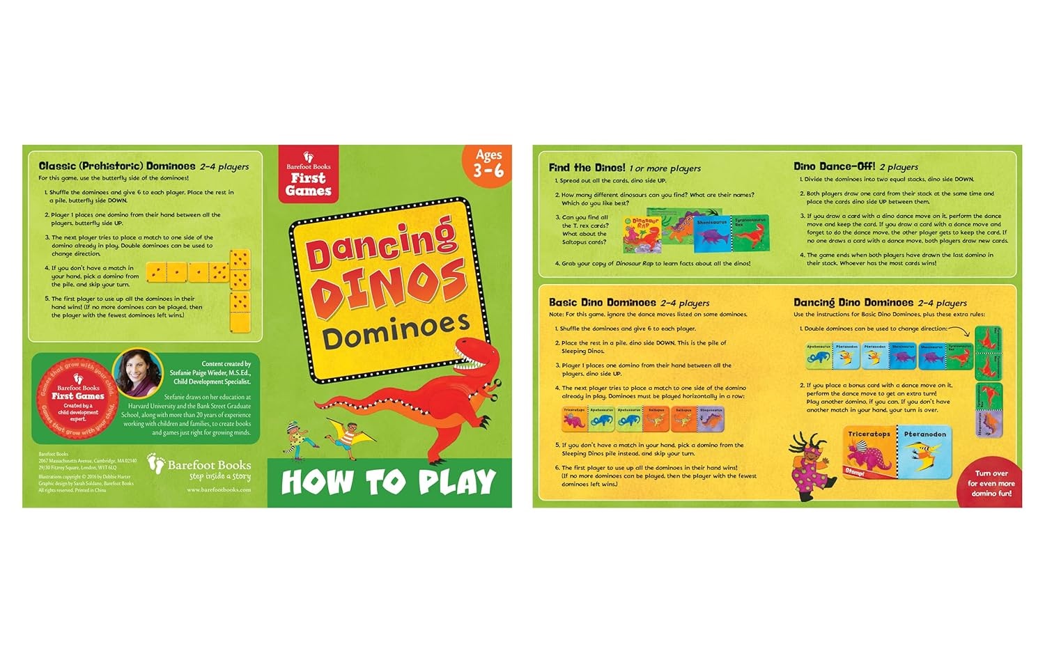 Barefoot Books Dancing Dinos Dominoes