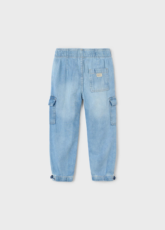 Mayoral Mayoral Baggy Cargo Denim Pants