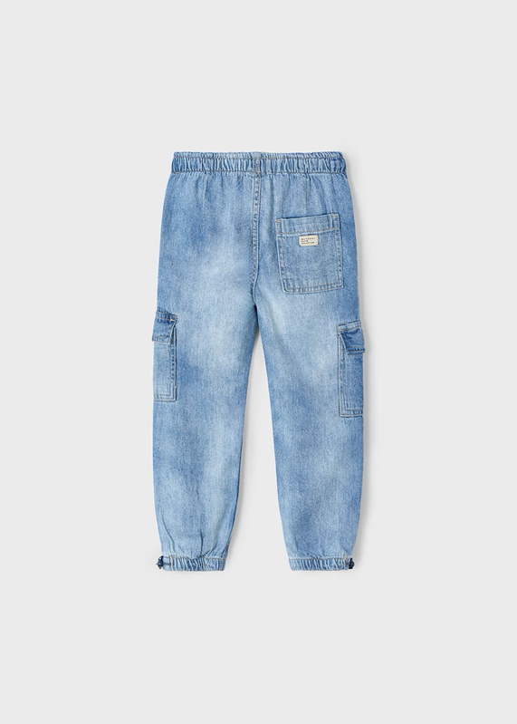 Mayoral Mayoral Baggy Cargo Denim Pants