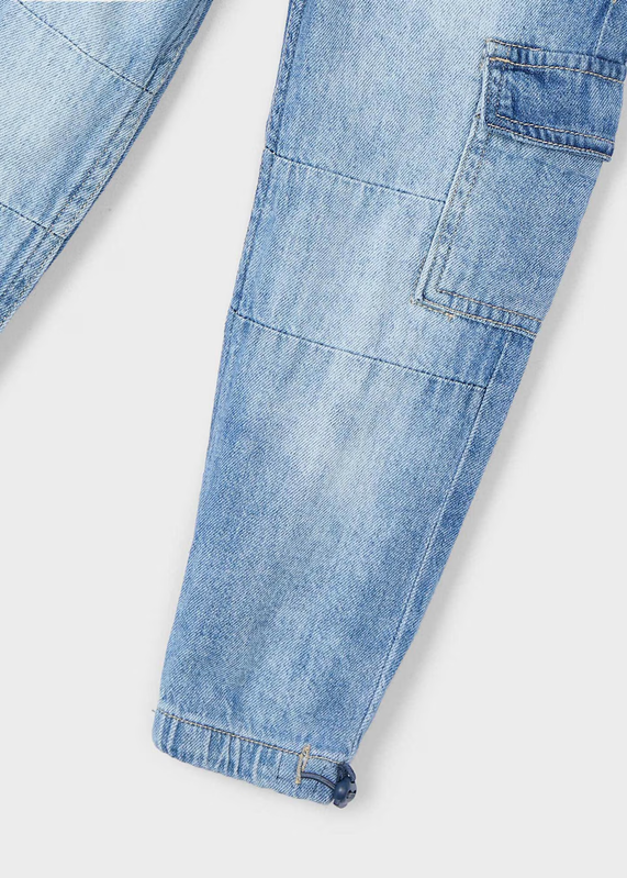 Mayoral Mayoral Baggy Cargo Denim Pants