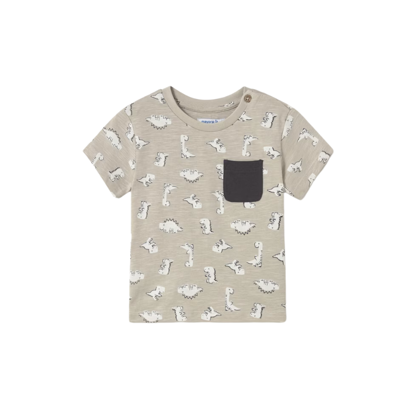 Mayoral Mayoral Printed S/S T-Shirt AOP Dinos White/Bone      
