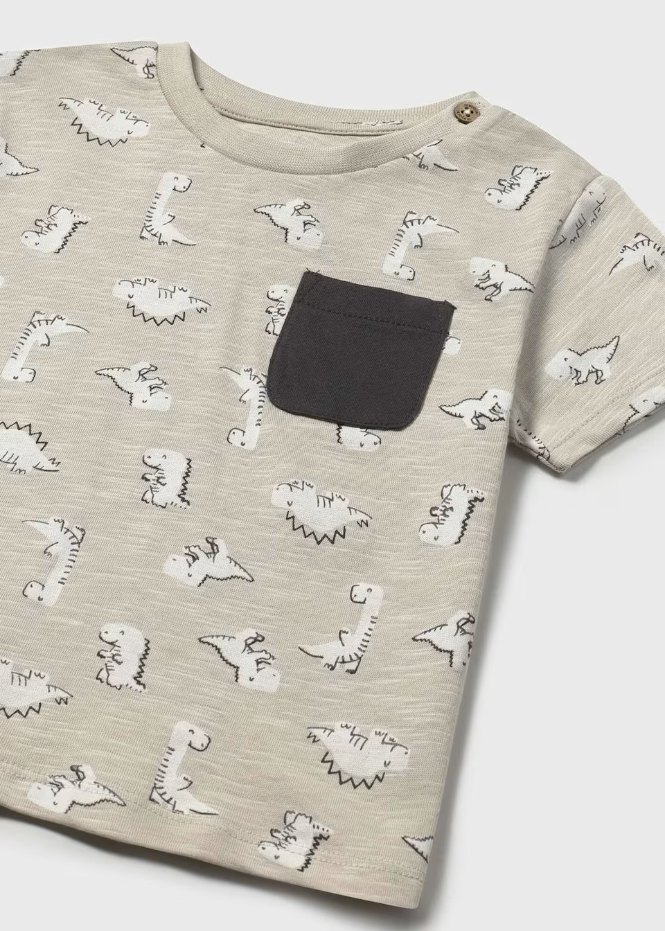 Mayoral Mayoral Printed S/S T-Shirt AOP Dinos White/Bone      