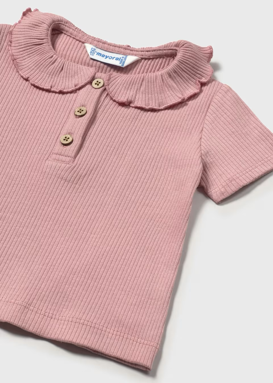 Mayoral Mayoral S/S Ribbed Polo Rose