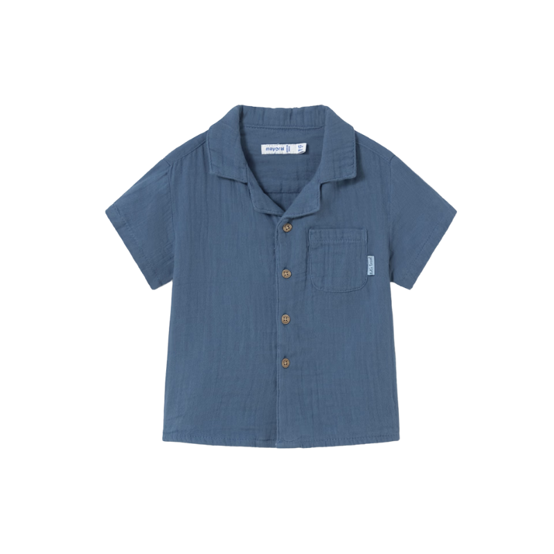 Mayoral Mayoral S/S Shirt Gauze Button up Blue