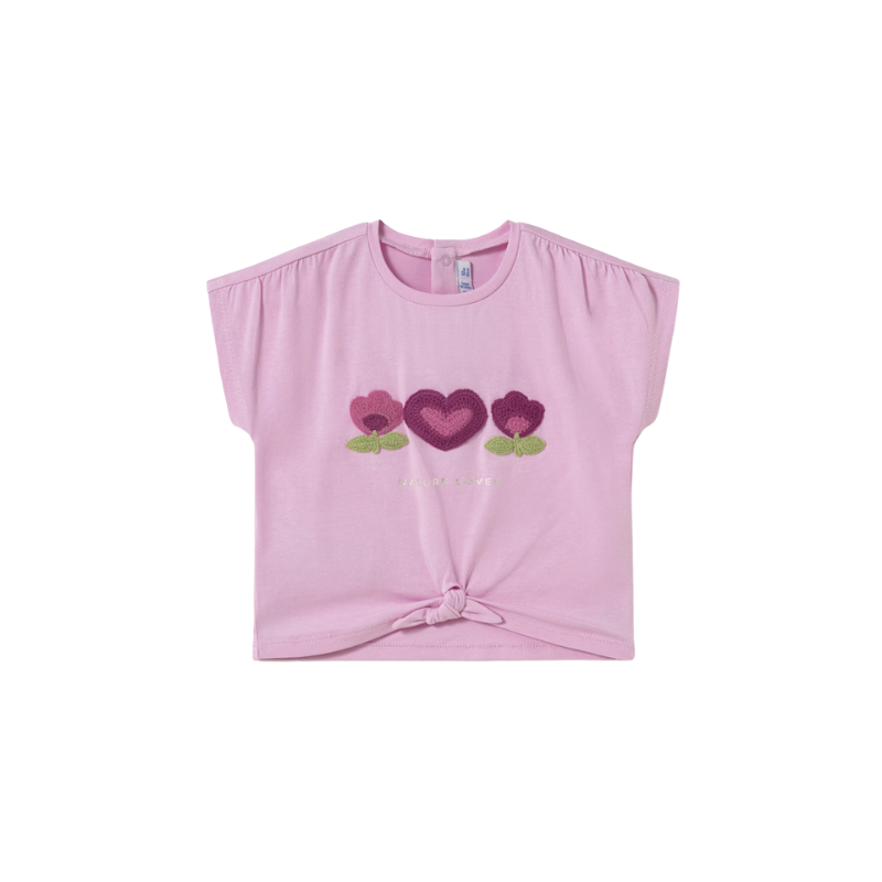 Mayoral Mayoral S/S Shirt Flowers Mauve