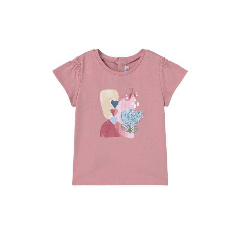 Mayoral Mayoral S/S Embroidered Shirt Flowers Rose      